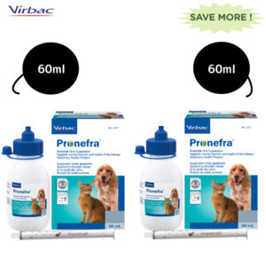 Virbac Pronefra Syrup for Dogs & Cats Combo (60ml+60ml) - 60ml+60ml