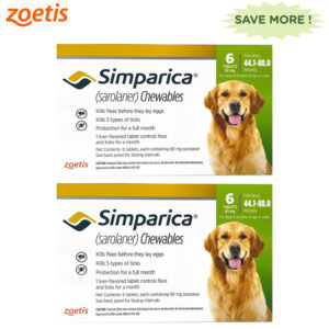 Zoetis Simparica 20 -40kg Tick and Flea Control Tablet Combo for Dogs (6+6 tablets) - 20 -40 kg (6+6 tablets)