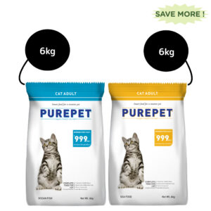 Purepet Seafood and Ocean Fish Adult Cat Dry Food Combo - 2.8kg+2.8kg
