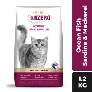 Signature Grain Zero Ocean Fish, Sardine and Mackerel Adult Cat Dry Food - 1.2kg