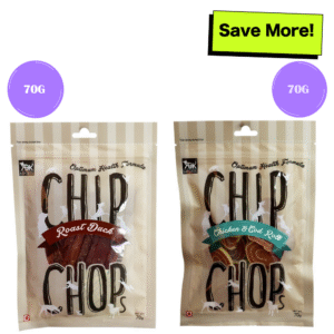 Chip Chops Chicken & Codfish Rolls and Roast Duck Strips Dog Treats Combo - 70g+70g