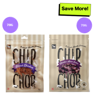 Chip Chops Chicken Liver Cubes and Diced Chicken Dog Treats Combo - 70g+70g