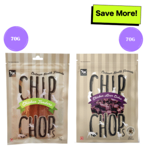 Chip Chops Chicken Liver Cubes and Chicken Tenders Dog Treats Combo - 70g+70g
