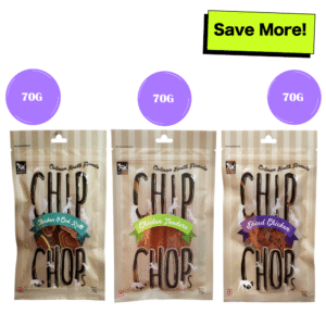 Chip Chops Chicken & Codfish Rolls, Diced Chicken and Chicken Tenders Dog Treats Combo - 3x70g