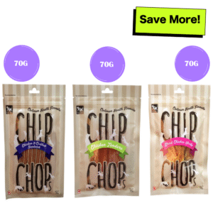 Chip Chops Chicken and Codfish Sandwich, Sun Dried Chicken Jerky and Chicken Tenders Dog Treats Combo - 3x70g