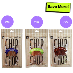 Chip Chops Chicken & Codfish Sandwich, Chicken Tenders and Roast Duck Strips Dog Treats Combo - 3x70g