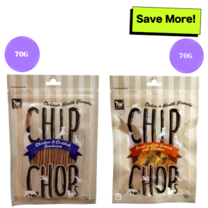 Chip Chops Chicken & Codfish Sandwich and Sweet Potato Chicken Dog Treats Combo - 70g+70g