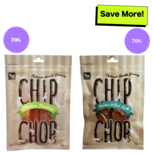 Chip Chops Chicken & Codfish Rolls and Chicken Tenders Dog Treats Combo - 70g+70g