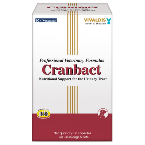 Vivaldis Cranbact Capsules for Dogs and Cats (pack of 30 capsules) - 1 Pack (30 capsules)
