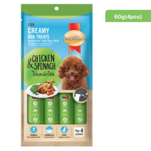 SmartHeart Chicken & Spinach Dog Creamy Treat - 3x60g(12pcs)