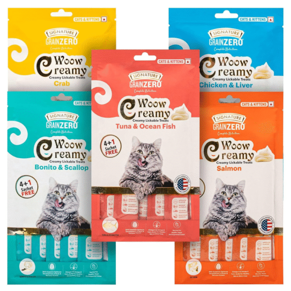 Signature Grain Zero 5 Flavor Lickable Creamy Treats for Cats - 375g (25pcs)