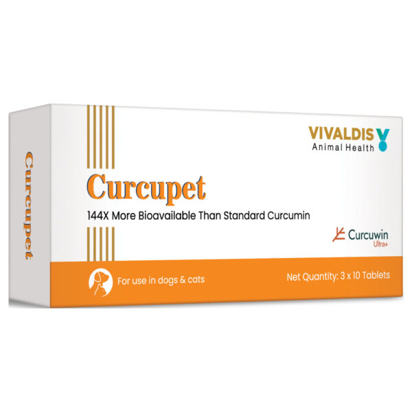 Vivaldis Curcupet (Curcumin) for Dogs & Cats (pack of 30 tablets) - 1 Pack (30 tablets)