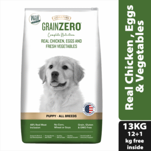 Signature Grain Zero Real Chicken, Egg and Vegetables Puppy Dog Dry Food - 6kg (2x3kg)