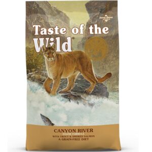 Taste of the Wild Canyon River Feline Recipe with Trout & Smoked Salmon Cat Dry Food | Grain Free Formula - 2kg