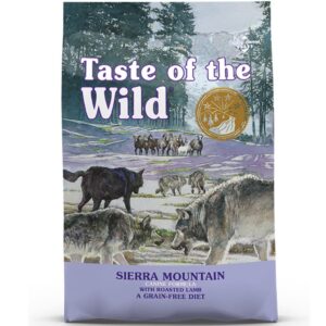 Taste of the Wild Sierra Mountain Canine Recipe with Roasted Lamb Dog Dry Food | Grain Free Formula - 12.2kg