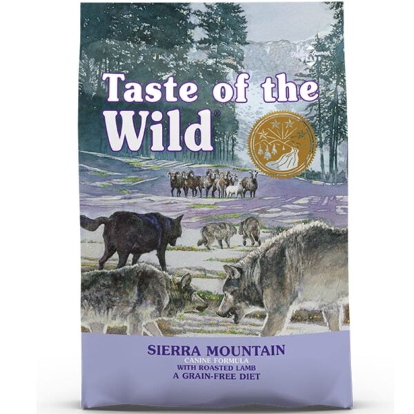 Taste of the Wild Sierra Mountain Canine Recipe with Roasted Lamb Dog Dry Food | Grain Free Formula - 2kg