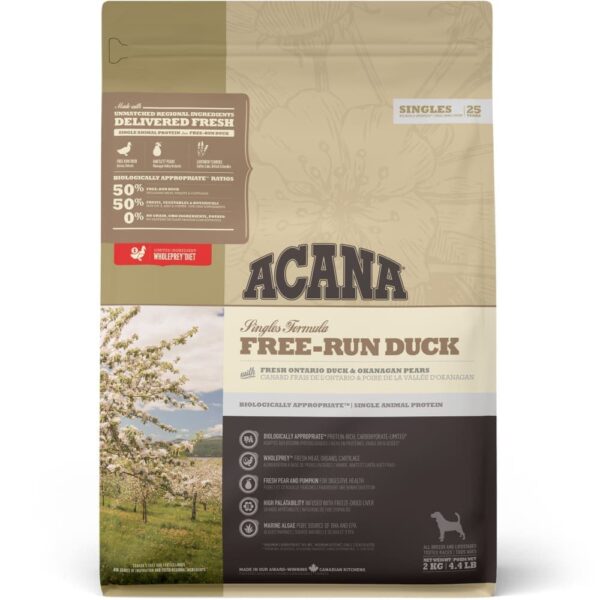 Acana Free Run Duck Dog Dry Food (All Breeds) - 11.4kg