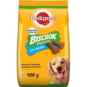 Pedigree Chicken Flavour Biscrok Dog Biscuits Dog Treats (500g) - 3x500g