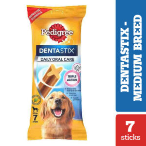 Pedigree Dentastix Oral Care for Adult (Medium Breed of 10 to 25 kg) Dog Treats - 180g (7pcs Weekly Pack)