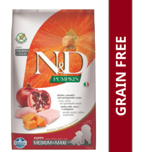 Farmina N&D Pumpkin Chicken & Pomegranate Grain Free Puppy Medium Maxi Dog Dry Food - 12kg