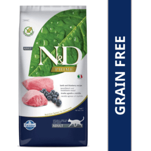 Farmina N&D Prime Lamb & Blueberry Grain Free Adult Cat Dry Food - 1.5kg