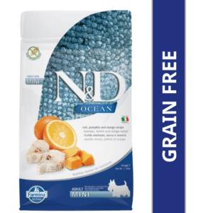 Farmina N&D Ocean Codfish Orange & Pumpkin Grain Free Adult Mini Dog Dry Food - 7kg