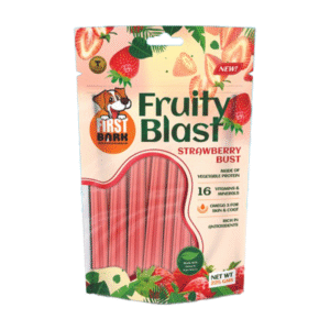 First Bark Fruity Blast Strawberry Bust Dog Treats - 225g