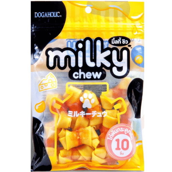 Dogaholic Milky Chew Cheese Chicken Bone Style - 10pcs