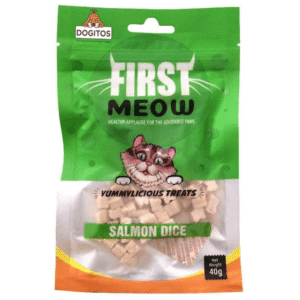First Meow Salmon Dice Cat Treat - 2x40g