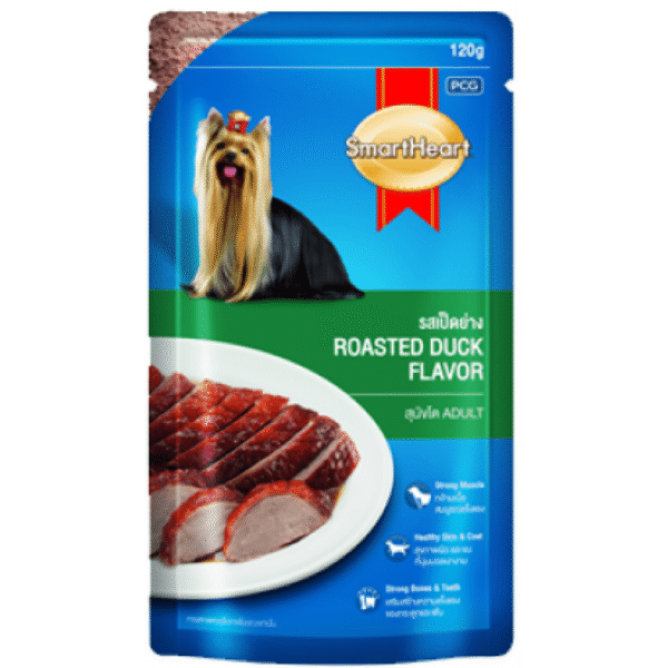 SmartHeart Roasted Duck In Gravy Adult Dog Wet Food - 12x80g
