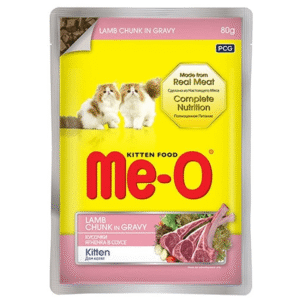 Me O Lamb Chunk in Gravy Kitten Wet Food - 12x80g