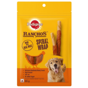 Pedigree Ranchos Spiral Wrap Chicken & Smokey Lamb Dog Treats - 3x60g