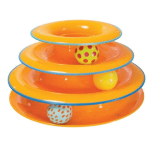 Petstages Tower of Track Three Level Active Toy for Cats (Orange) - 25x15cm