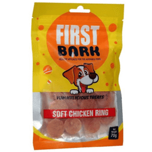 First Bark Soft Chicken Ring Dog Treats - 3x70g