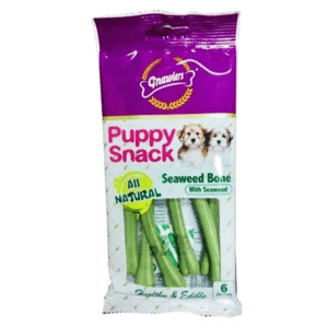 Gnawlers Puppy Snack Seaweed Bone Dog Treats - 3x40g(6pcs)