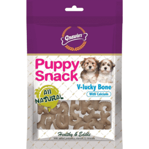 Gnawlers Puppy Snack V Lucky Bone Dog Treats - 270g