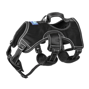Whoof Whoof Full Body Three Layer Belt Harness for Dogs (Black) - L:27 -32in Girth