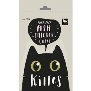 Kittos Purr fect Fish Chicken Cubes Cat Treats - 2x35g