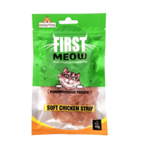 First Meow Soft Chicken Strip Cat Treat - 2x40g