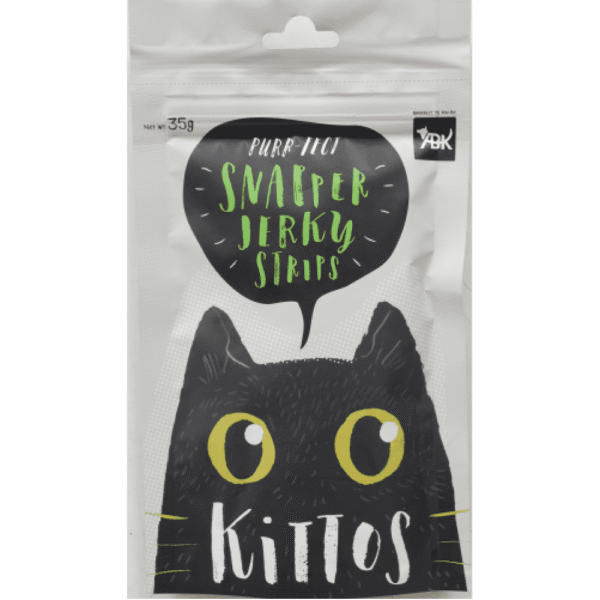 Kittos Purr Fect Snapper Jerky Strips Cat Treats - 35g