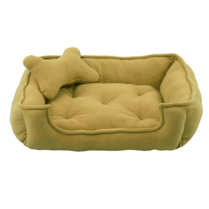 Fluffy's Luxurious Reversible Bed for Dogs and Cats (Beige) - L