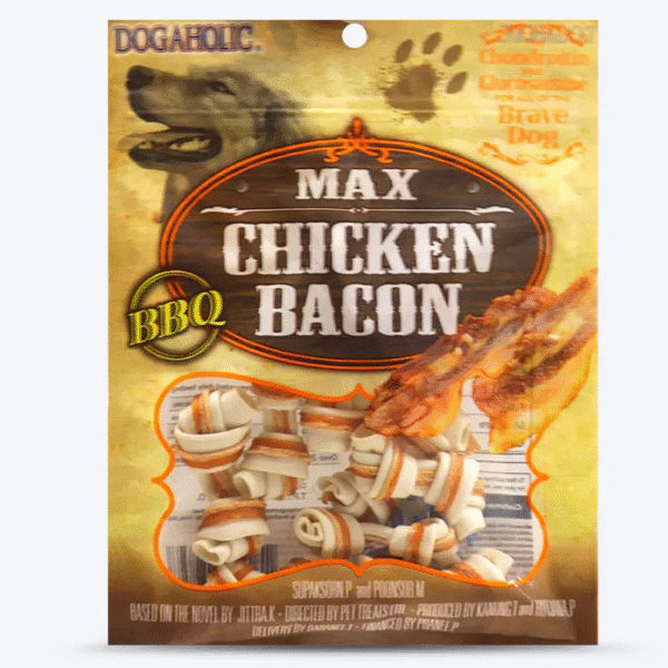 Dogaholic Chicken Bacon Bone BBQ Dog Treat (10pcs) Special Offer - 10pcs