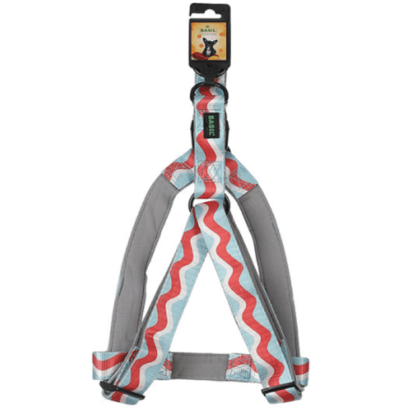 Basil Printed Adjustable Harness for Dogs (Blue) - S:12 -18in Chest