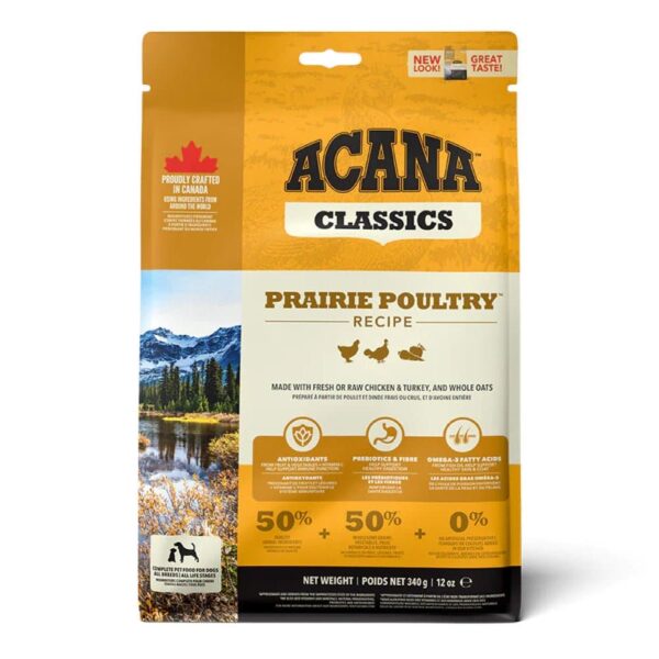 Acana Classic Prairie Poultry Dog Dry Food (All Breeds and Ages) - 4kg (2x2kg)