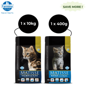 Farmina Matisse Salmon & Tuna Adult and Kitten Cat Dry Food Combo (10kg+400g) - 10kg+400g