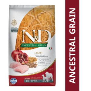 Farmina N&D Chicken & Pomegranate Ancestral Grain Light Adult Medium Maxi Dog Dry Food - 12kg