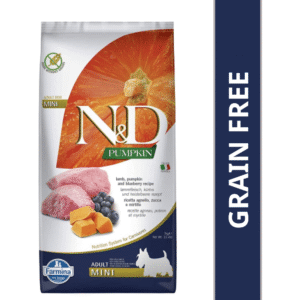 Farmina N&D Pumpkin Lamb & Blueberry Grain Free Adult Mini Dog Dry Food - 14kg (2x7kg)