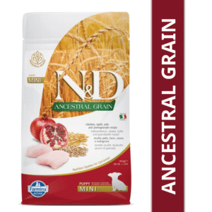 Farmina N&D Chicken & Pomegranate Ancestral Grain Puppy Mini Dog Dry Food - 1.6kg (2x800g)