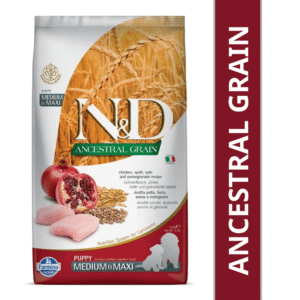 Farmina N&D Chicken & Pomegranate Ancestral Grain Puppy Medium Maxi Dog Dry Food - 12kg