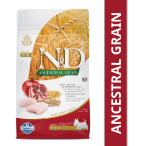 Farmina N&D Ancestral Grain Chicken & Pomegranate Adult Mini Dog Dry Food - 1.6kg (2x800g)